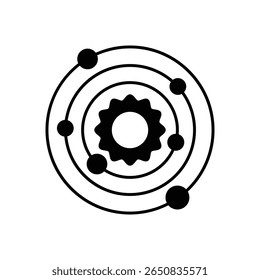 Solar System Planets Astronomy Fill Icon