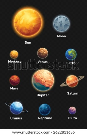 Solar System Planets Icon Collection