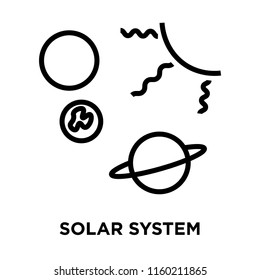 Solar System Planets icon vector isolated on white background, Solar System Planets transparent sign , linear symbol and stroke design elements in outline style