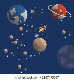 Solar system of planets illustration
