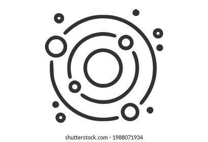 Solar system. The planets revolve around the star