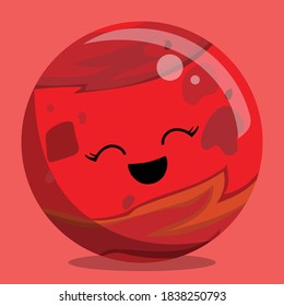solar system planets smiley design vector illustration