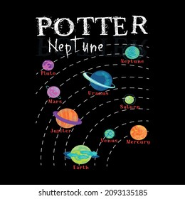 Solar System Planets and Sun Characters t shirt design