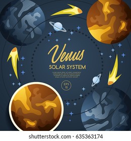 The Solar System Planets : Vector Illustration
