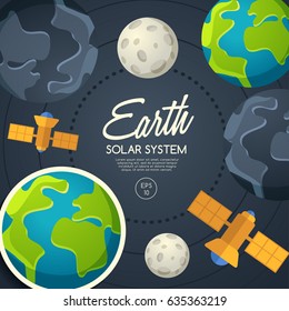 The Solar System Planets : Vector Illustration