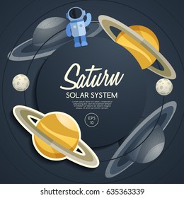 The Solar System Planets : Vector Illustration