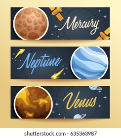 The Solar System Planets : Vector Illustration