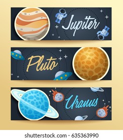 The Solar System Planets : Vector Illustration