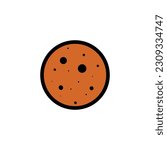 Solar system Pluto planet cartoon icon