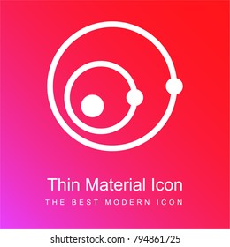 Solar system red and pink gradient material white icon minimal design