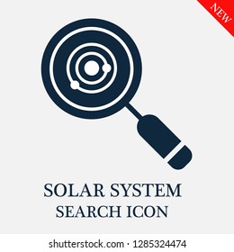 Solar system search icon. Editable Solar system search icon for web or mobile.