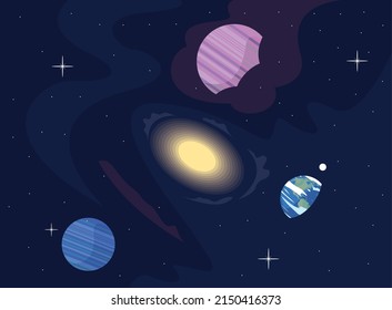 solar system space outer scene
