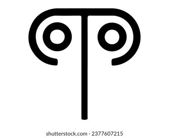 Solar system symbol silhouette vector art