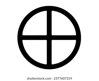 Solar system symbol silhouette vector art