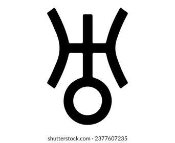 Solar system symbol silhouette vector art