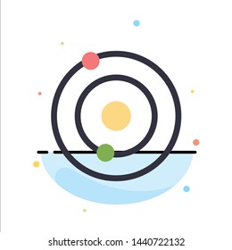 Solar, System, Universe Abstract Flat Color Icon Template