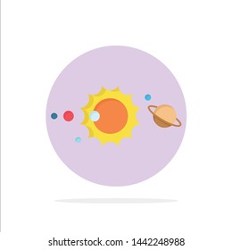 solar, system, universe, solar system, astronomy Flat Color Icon Vector