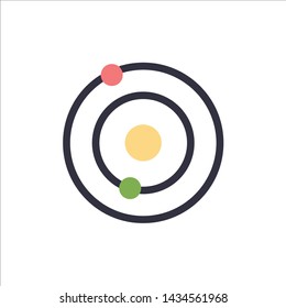 Solar, System, Universe  Flat Color Icon. Vector icon banner Template