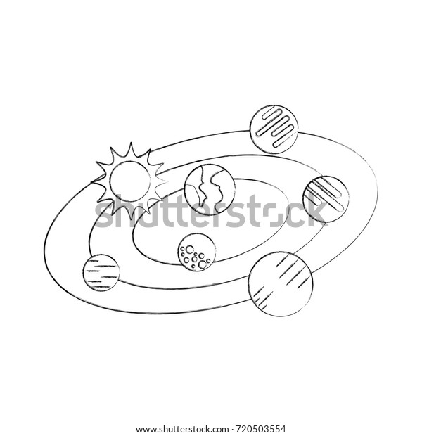 Solar System Universe Galaxy Planets Sun Stock Vector (Royalty Free ...