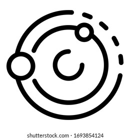 Solar system universe gravity icon. Outline solar system universe gravity vector icon for web design isolated on white background