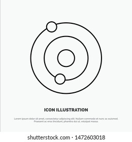 Solar, System, Universe Line Icon Vector