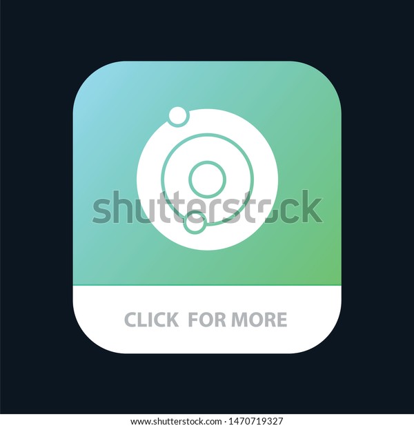 Solar System Universe Mobile App Button Stock Vector