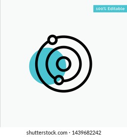 Solar, System, Universe turquoise highlight circle point Vector icon