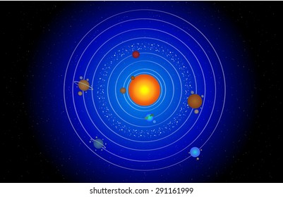 solar system vector