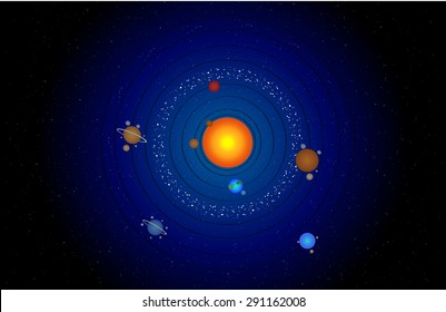 solar system vector
