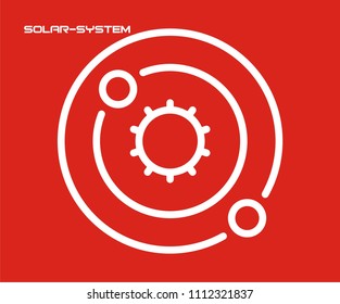 Solar system vector icon 