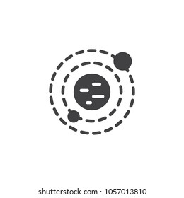 Solar system vector icon. filled flat sign for mobile concept and web design. Astronomy simple solid icon. Symbol, logo illustration. Pixel perfect vector graphics