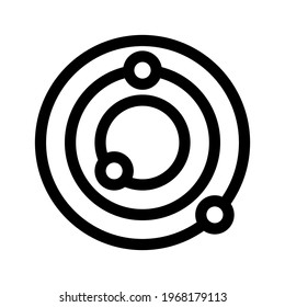 Solar system vector icon flat style illustration isolated on white background