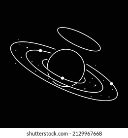 Solar system vector icon illustration