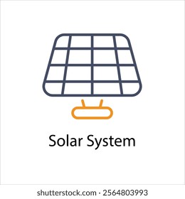 Solar System Vector icon stock illustration