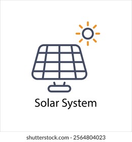 Solar System Vector icon stock illustration