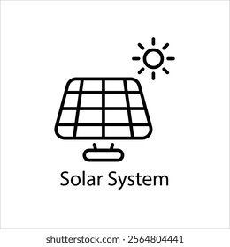 Solar System Vector icon stock illustration