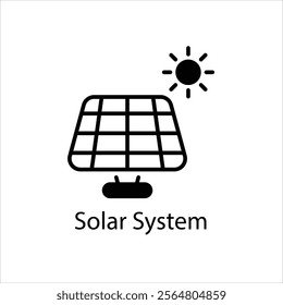 Solar System Vector icon stock illustration