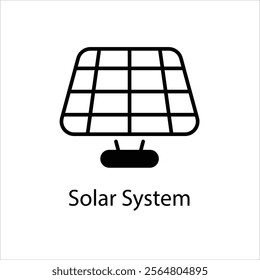 Solar System Vector icon stock illustration