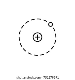 Solar System Vector Icon. Sun surrounded by planets. Simple, modern flat vector illustration for mobile app, website or desktop app icon on white background