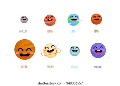 The solar system vector illustration