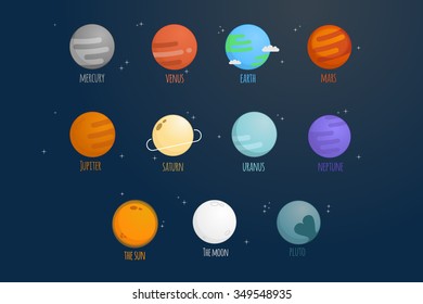 The solar system vector illustration