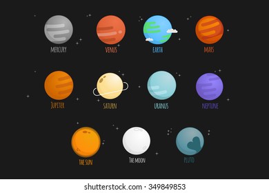 The solar system vector illustration