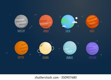 The solar system vector illustration