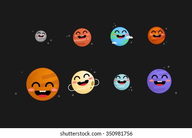 The solar system vector illustration