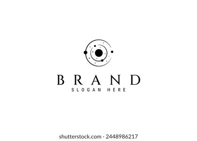 solar system vector illustration logo design