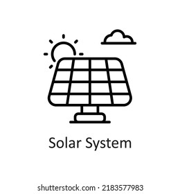 Icono de diseño del vector del sistema solar sobre fondo blanco. Archivo EPS 10 