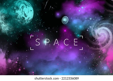 
solar system vector space background