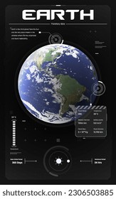 The Solar System-Earth and its characteristics vector illustration