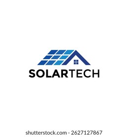 Logotipo da tecnologia solar simples moderna