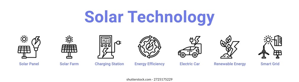 Solar Technology Symbol Banner und Kollektion